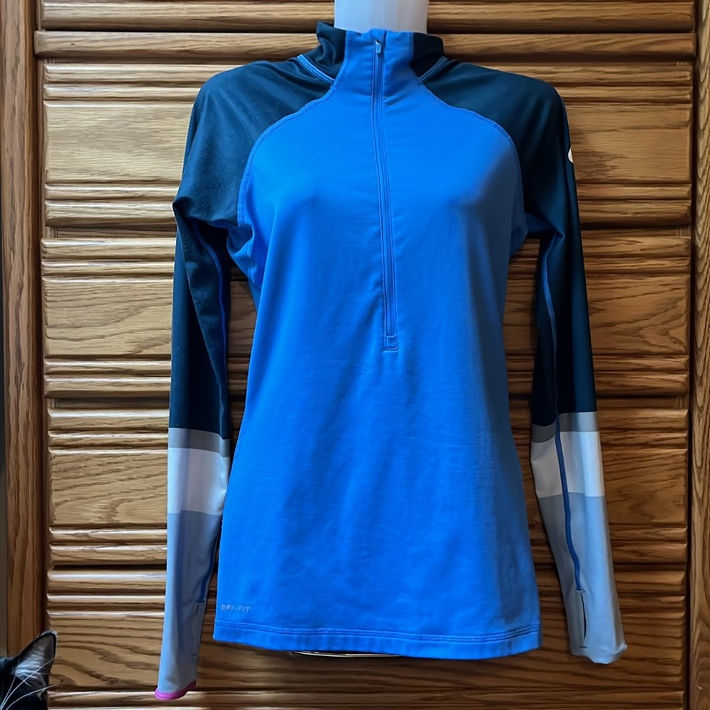 Nike Pro Dri-Fit Half Zip Pull-on Active Running Top w/ Thumb Holes • Size Small
